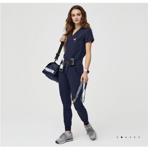 Figs Zamora joggers scrubs bottoms navy blue S